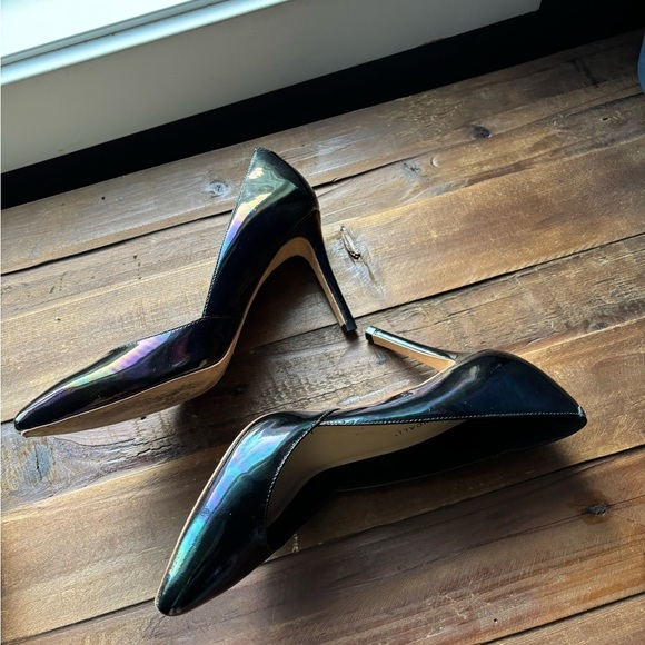 Loeffler Randall Jolie Kitten Heel in Black Opalescent Patent Leather Size 9 - Picture 5 of 11